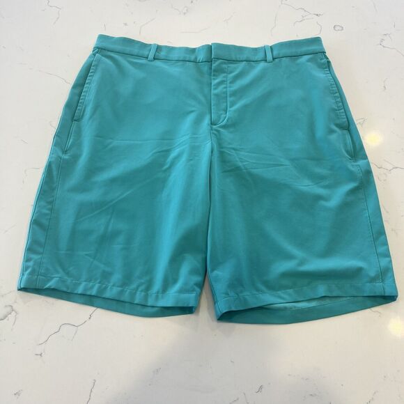 Nike Golf Means Shorts Size 38 Teal Snap Button - Picture 1 of 10